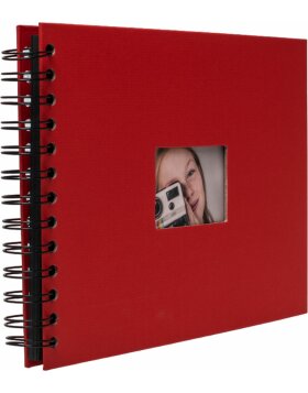 HNFD Spiral Album BULDANA red 23x17 cm 40 black pages