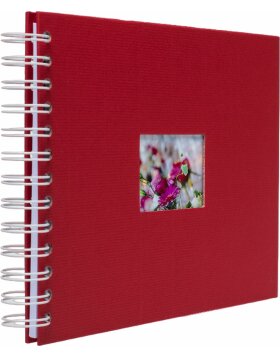 HNFD Spiraalalbum BULDANA rood 23x17 cm 40 witte paginas