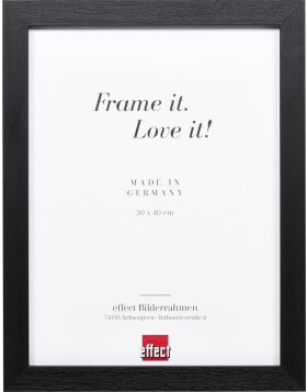 Effect wooden picture frame profile 52 black 61x91.5 cm museum glass