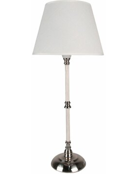 Clayre & Eef 5LMC0029 Table Lamp Ø 27x63 cm E27-max 1x60W Beige - White Round