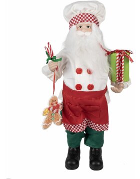 Clayre & Eef 65215 Decoration Father Christmas 26x16x46 cm Red