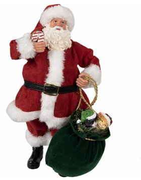 Clayre & Eef 65224 Decoration Father Christmas 16x8x28 cm Red