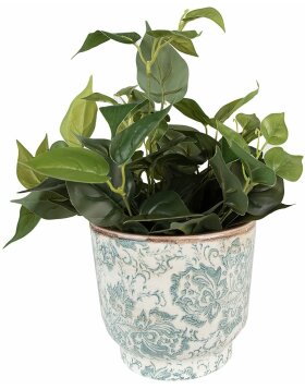 Clayre & Eef 6CE1574M Vaso da fiori decorativo Ø 17x15 cm Verde - Beige