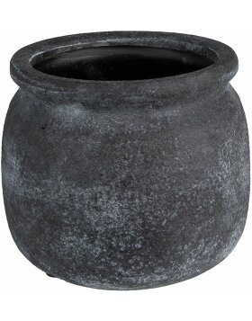 Clayre & Eef 6CE1587L Flowerpot Ø 20x15 cm Grey Round