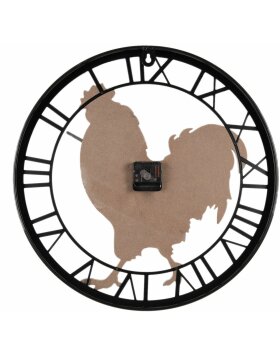 Clayre & Eef 6KL0786 Wall Clock Ø 50x4 cm - 1xAA Brown - Black