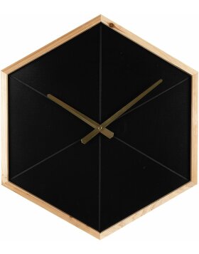 Clayre & Eef 6KL0791 Wall Clock 43x5x50 cm - 1xAA Black - Brown