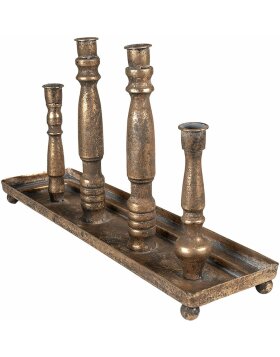 Clayre & Eef 6Y4981 Candlestick 42x11x24 cm Copper Coloured