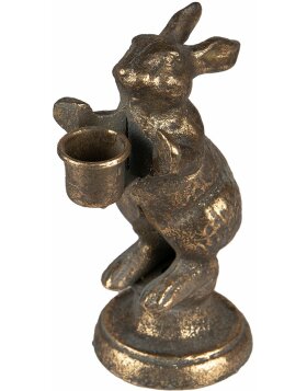 Clayre & Eef 6Y5322 Candlestick Rabbit 10x7x16 cm Gold Coloured