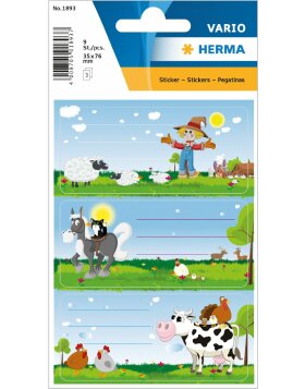 HERMA 1893 Farm Stickers Animals &amp; Nature 35x76 mm 9...