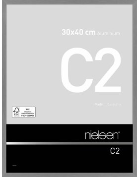 Nielsen Aluminium-Bilderrahmen C2 struktur grau matt 30x40 cm Acrylglas