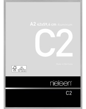 Nielsen Aluminium-Bilderrahmen C2 struktur silber matt 42x59,4 cm Acrylglas