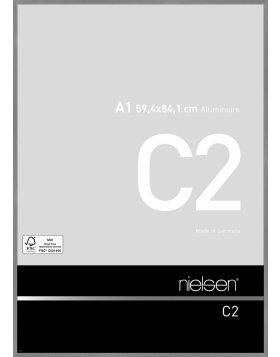 Nielsen Aluminium-Bilderrahmen C2 struktur grau matt 59,4x84,1 cm Acrylglas