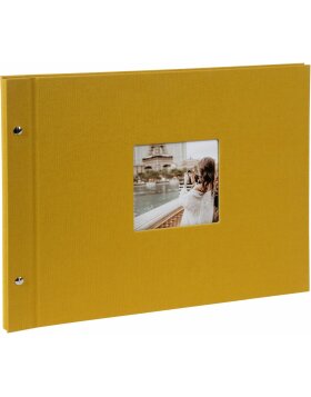Goldbuch screw-top album Bella Vista mustard 39x31 cm 40 black pages