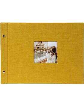 Goldbuch screw-top album Bella Vista mustard 39x31 cm 40 white pages