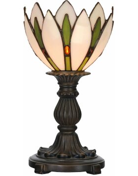 LumiLamp 5LL-6327 Lampa stołowa Tiffany biała &Oslash;...