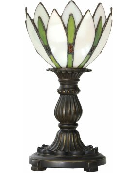 LumiLamp 5LL-6327 Lampa stołowa Tiffany biała &Oslash;...