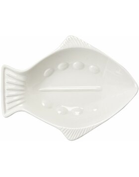 Clayre &amp; Eef 6CEBO0057 Soup Bowl Fish White 19x15x4 cm