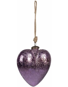 Clayre & Eef 6GL4323 Christmas bauble purple 17x5x16 cm