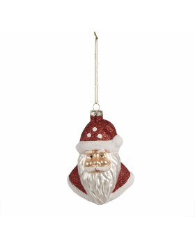 Clayre & Eef 6GL4354 Christmas tag red white 9x6x12 cm