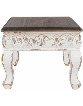 Clayre &amp; Eef 6H2308 Table dappoint blanc marron...