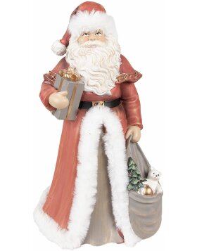 Clayre & Eef Christmas Decoration Statue Father Christmas Red, White 16x16x31 cm