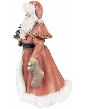 Clayre & Eef Christmas Decoration Statue Father Christmas Red, White 14x12x23 cm