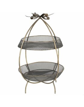 Clayre &amp; Eef 6Y5326 Etagere 2 Tiers Gold Coloured...