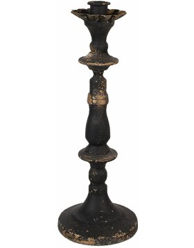 Clayre & Eef 6Y5454 Candle Holder Black Gold Coloured Ø 11x30 cm