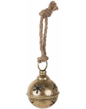 Clayre &amp; Eef 6Y5468 Bell Gold coloured &Oslash; 8x12 cm