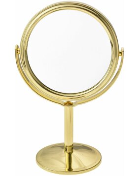 Juleeze JZSP0012 Gold coloured table mirror &Oslash; 9x14 cm