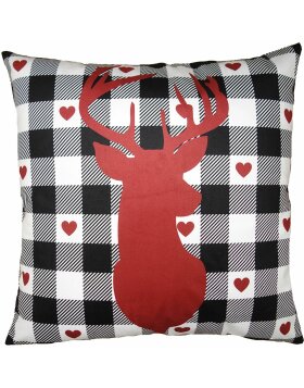 Clayre &amp; Eef KT021.330 Cushion cover with deer 45x45 cm