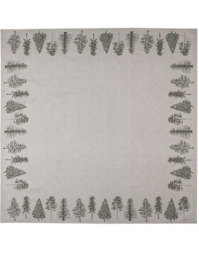 Clayre & Eef NPT01 Tablecloth Beige, Green 100x100 cm