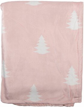 Clayre & Eef SWC60-2 Plaid Pink White 130x170 cm