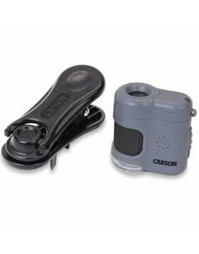 Carson MM-380 MicroMini Taschenmikroskop 20x mit Smartphone-Adapter
