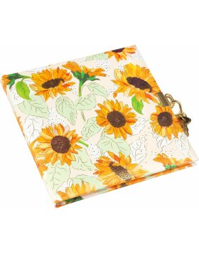 Goldbuch diary with lock Sunflower white 16,5x16,5 cm 96 white pages