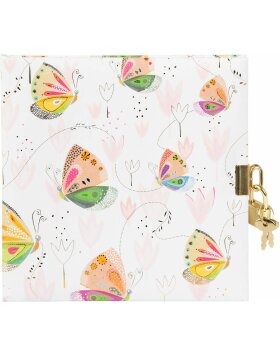 Goldbuch diary with lock Mariposa 16,5x16,5 cm 96 white pages