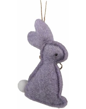 Clayre & Eef 65376 Decorative pendant rabbit 6x1x10 cm Purple