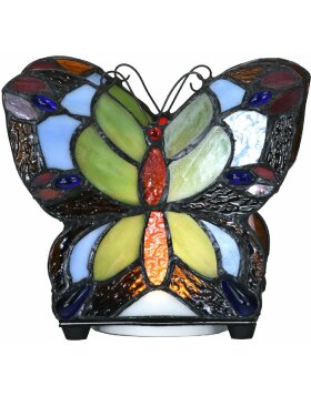 LumiLamp 5LL-6340 Tafellamp Tiffany vlinder 15x8x13 cm...