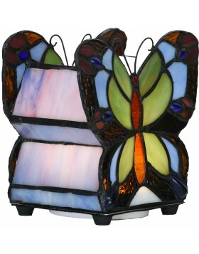 LumiLamp 5LL-6340 Lampe de table Tiffany Papillon 15x8x13...