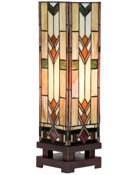LumiLamp 5LL-6353 Table lamp Tiffany 15x15x54 cm E27/max 1x60W Beige