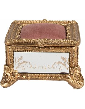 Clayre & Eef 6PR4132 Jewellery Box Gold-coloured 12x12x7 cm