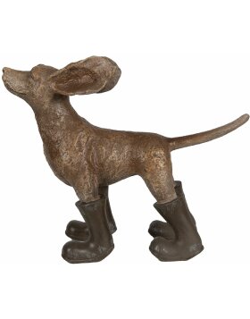 Clayre & Eef 6PR5064 Decorative Dog Brown Green 29x10x23 cm