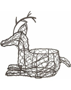 Clayre & Eef 6Y5486 Basket reindeer design 31x17x27 cm in brown