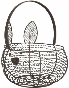 Clayre & Eef 6Y5528 Basket Rabbit Brown Ø 20x12/27 cm