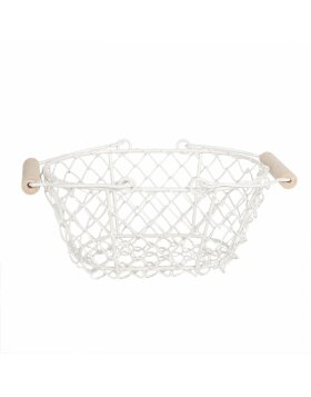 Clayre & Eef 6Y5539 Basket White 20x15x9/18 cm - Storage & Decoration