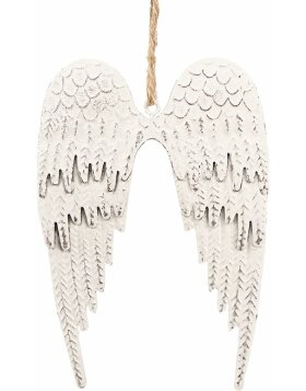 Clayre &amp; Eef 6Y5554S Decorative Wings White 14x9 cm