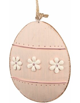 Clayre &amp; Eef 6Y5576 Decorative Hanger Egg Pink 10x2x8 cm