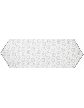 Clayre & Eef LGD65 Table runner farmhouse pattern white/grey 50x160cm