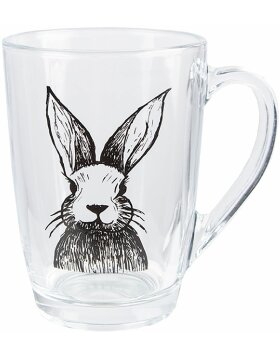 Clayre &amp; Eef RAEGL0002 Tea Glass Rabbit Transparent...