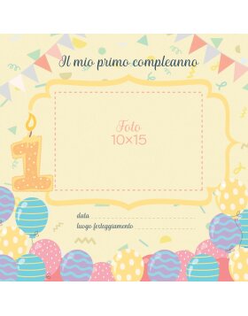 ZEP Álbum de fotos para bebé RITA azul 25x25 cm 40 páginas Italiano